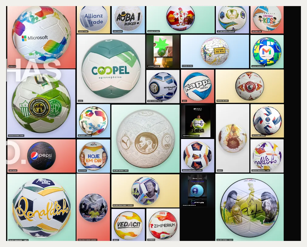 Mosaico de projetos reais produzidos pela Emirados